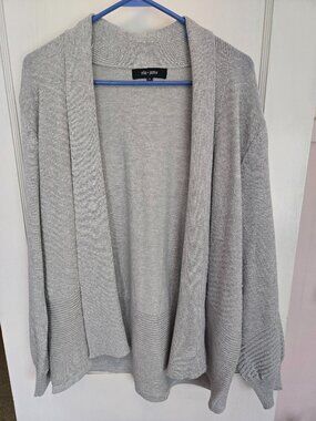 Chloe + Jasmine grey open-front cardigan